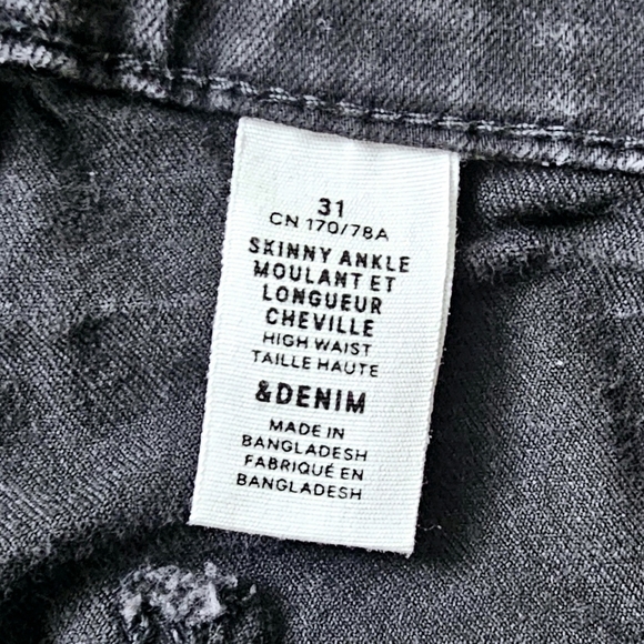 Size 31 H&M Black Skinny Ankle Jeans - Picture 4 of 6
